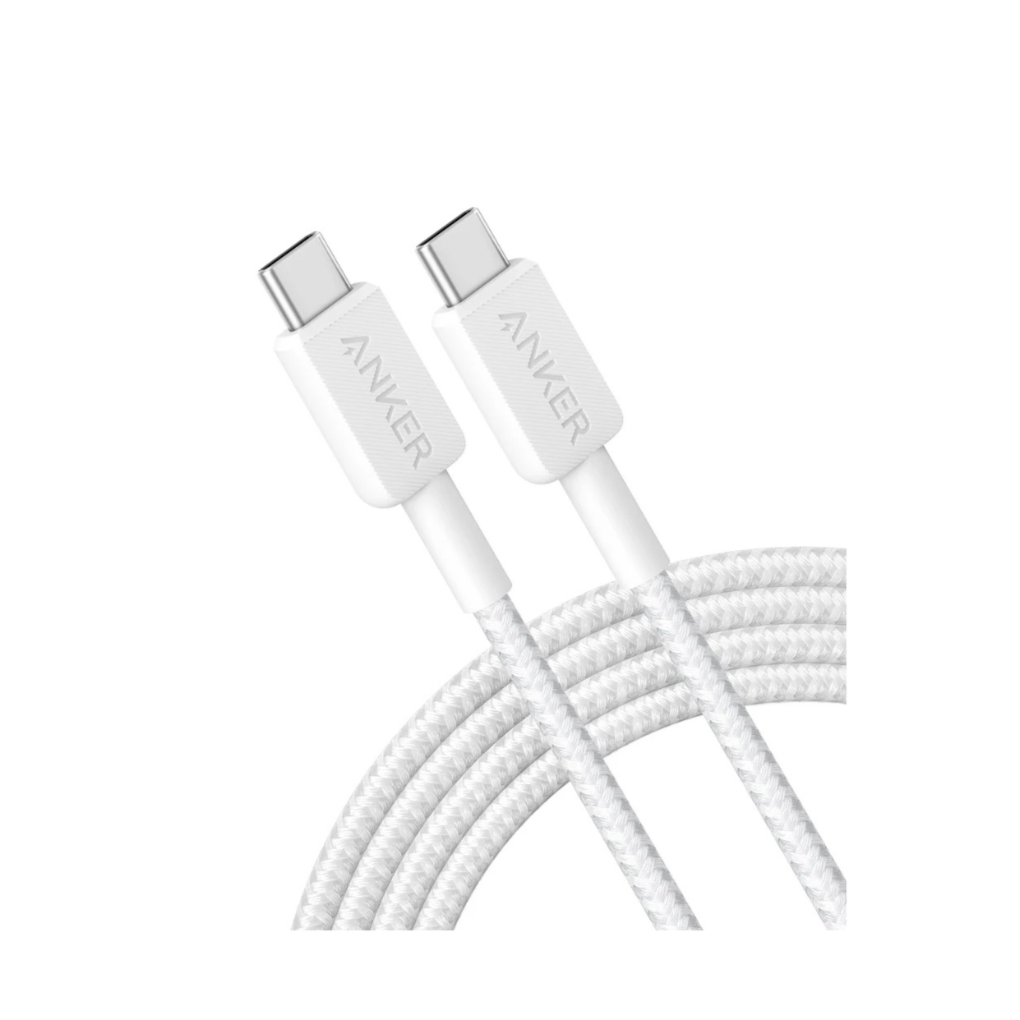 أنكر 322 كابل USB-C إلى USB-C مضفر 1.8 متر (6 أقدام) – 60 واط أنكر 322 كابل USB-C إلى USB-C مضفر 1.8 متر (6 أقدام) – 60 واط