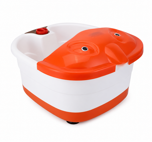 Foot massager with heat and bubble therapy