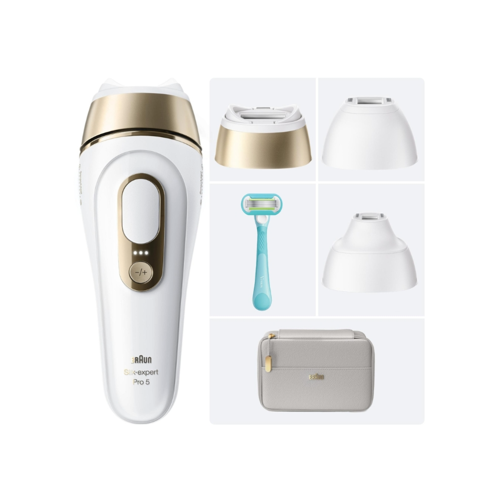 جهاز إزالة الشعر بتقنية IPL براون Silk-expert Pro 5 PL5054 مع شفرة Venus وحقيبة حفظ
