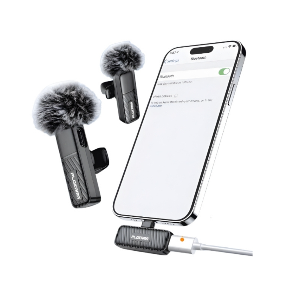 PLOKAMA VM20 Dual Wireless Clip-On Lavalier Microphone
