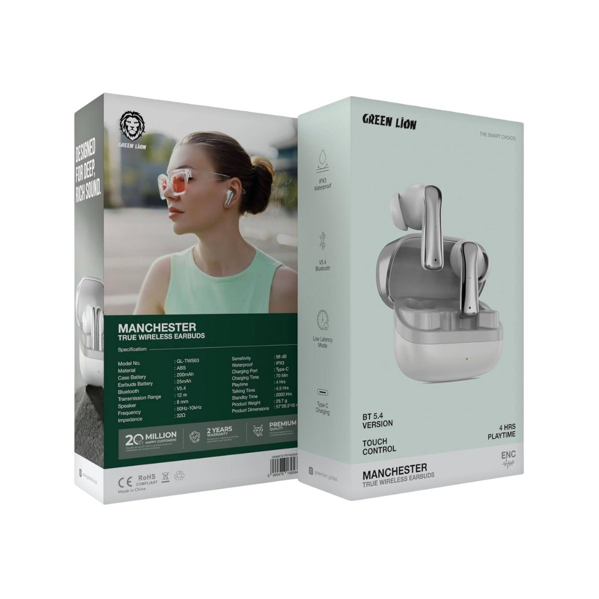 Green Lion Manchester True Wireless Earbuds