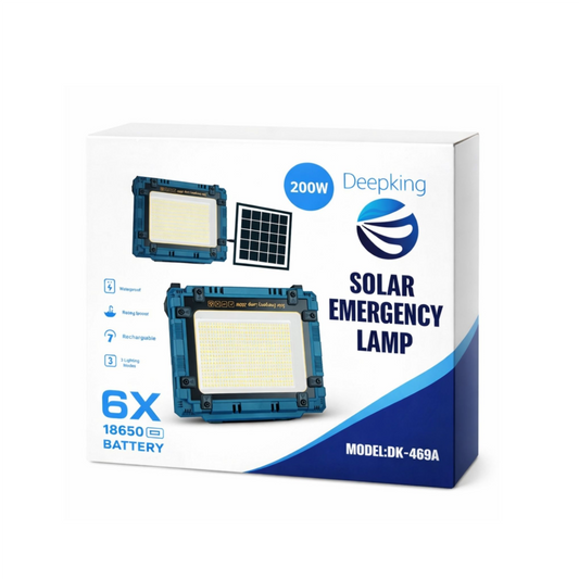 Deepking Emergency 200W Solar Light with 9000mAh Lithium Battery