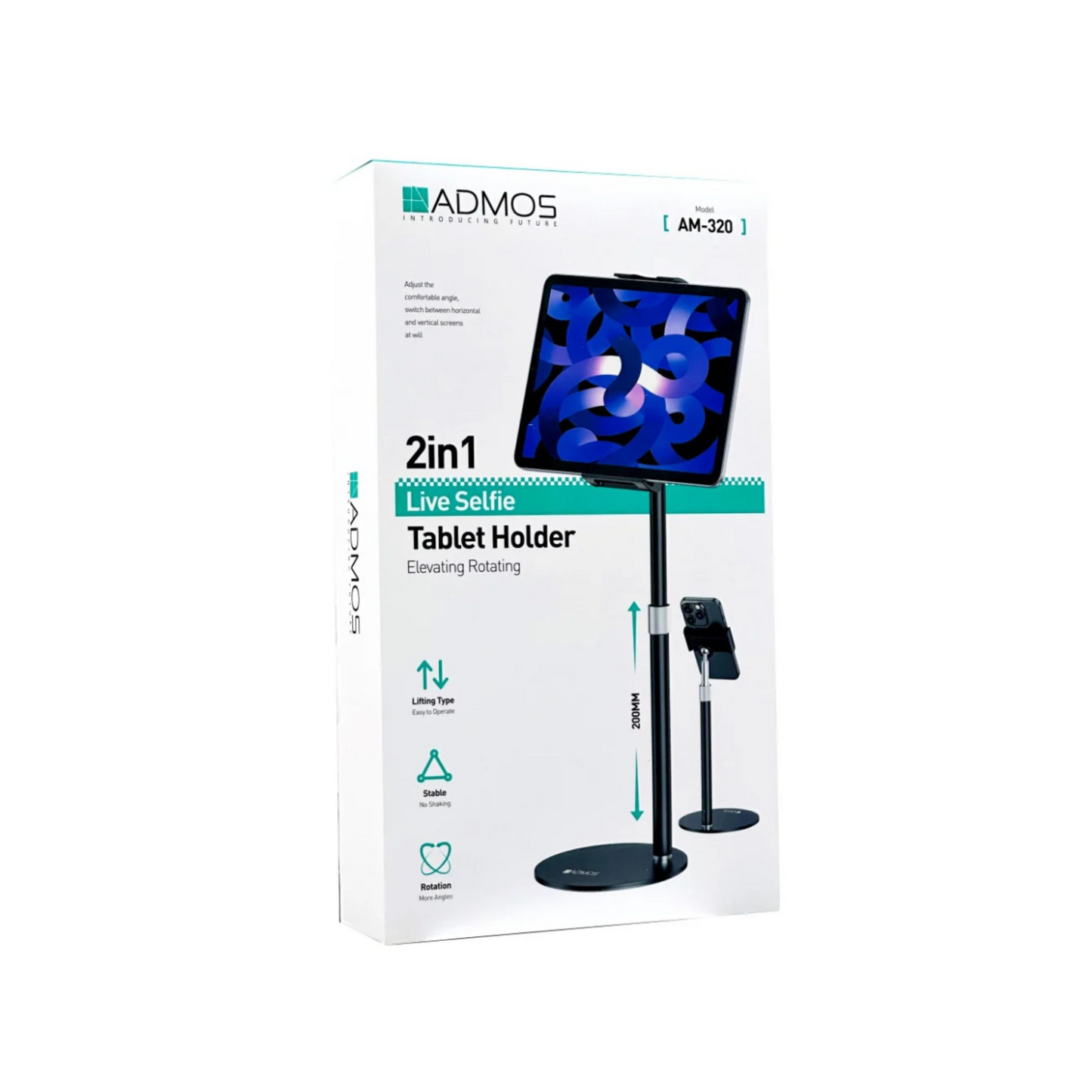 ADMOS 2 in 1 Adjustable Tablet Stand Holder